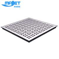 Antistatic perforated raised access floor for data center