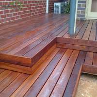 Anti-Slip Mocha color Smooth Merbau Decking Hard Wood