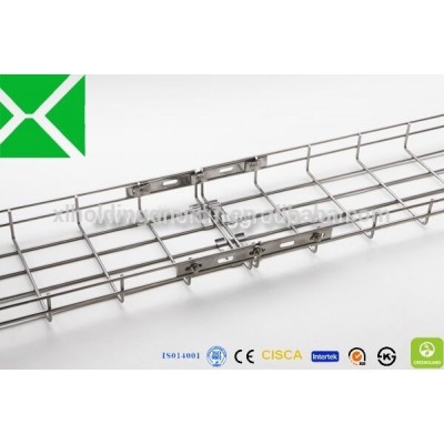 Steel Wire Mesh Cable Tray Perforated Solid Pre Galvanized Ladder Type Cable Tray